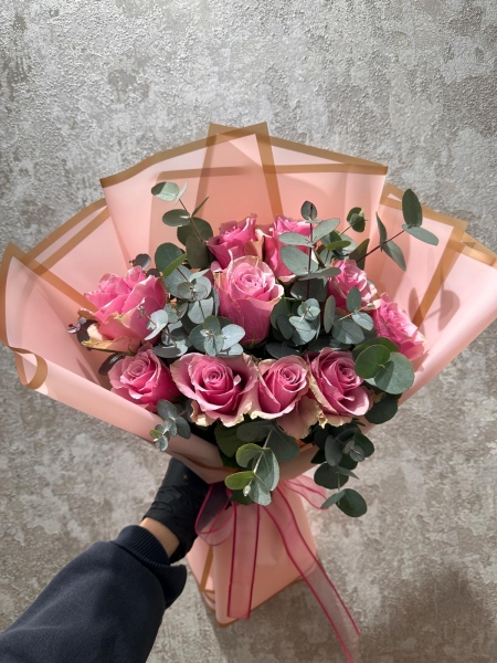 10'lu Pembe Gül Buketi